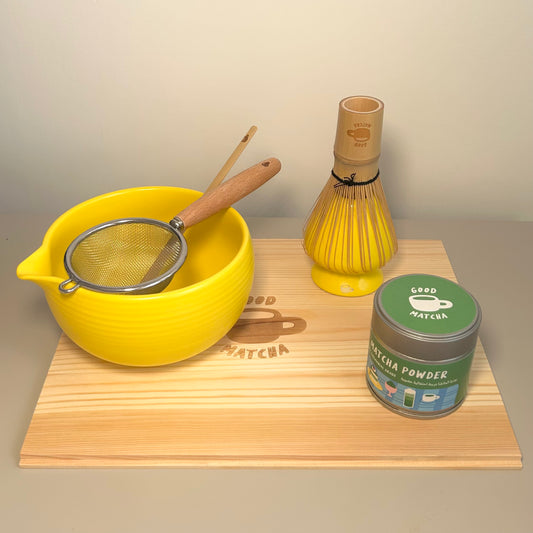 good matcha starter kit - bright yellow